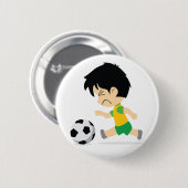 Soccer Boy Ronde Button 5,7 Cm (Voorkant /achterkant)