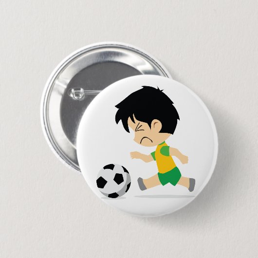 Soccer Boy Ronde Button 5,7 Cm (Voorkant /achterkant)