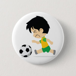 Soccer Boy Ronde Button 5,7 Cm