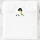 Soccer Boy Ronde Sticker (Tas)