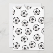 Soccer Boy Sports Birthday Invitation Kaart (Achterkant)