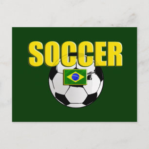 Soccer brazilil logo gift vlag briefkaart