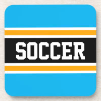 SOCCER Bright Sky Blauw Geel Zwart Racing Stripes