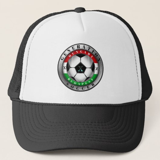 Soccer Budapest Hongarije Generation X Trucker Pet (Voorkant)