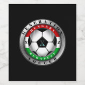 Soccer Budapest Hongarije Generation X Wijn Etiket (Enkel label)