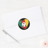 Soccer "CAMEROON" FOOTBALL Team, Fútbol de Camerún Ronde Sticker (Envelop)