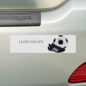 SOCCER Car bumper sticker op maat gemaakt. (Op auto)