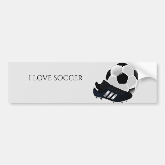 SOCCER Car bumper sticker op maat gemaakt. (Voorkant)