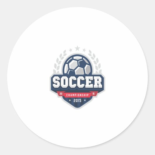 soccer championship ronde sticker (Voorkant)