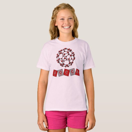 Soccer Chemical Elements met Buckyball! T-shirt (Voorkant volledig)