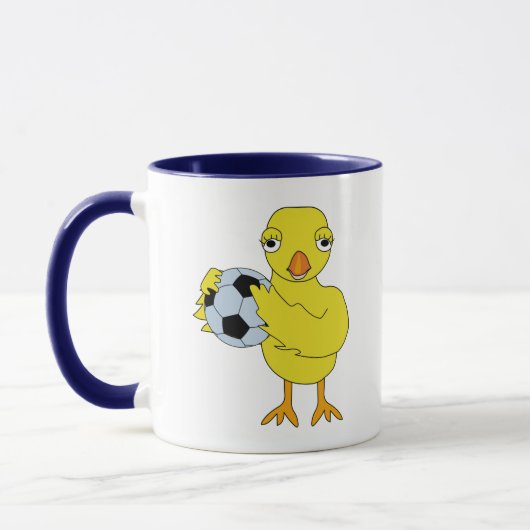 Soccer Chick Ceramic Mok (Links)