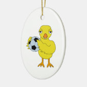 Soccer Chick Ceramic Ornament (Links)