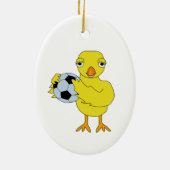 Soccer Chick Ceramic Ornament (Achterkant)