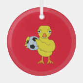 Soccer Chick Ceramic Ornament (Voorkant)