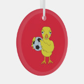 Soccer Chick Ceramic Ornament (Voorkant Rechts)