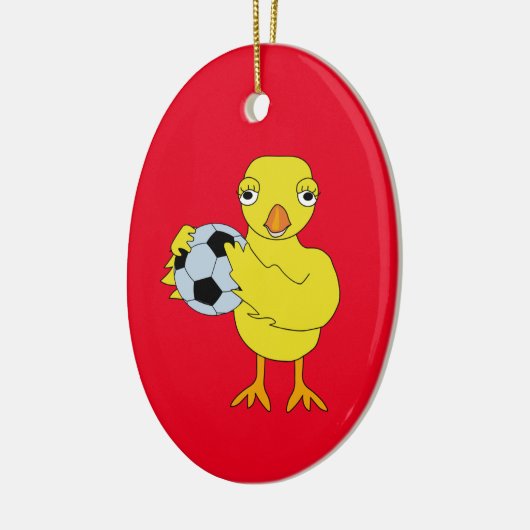 Soccer Chick Ceramic Ornament (Links)