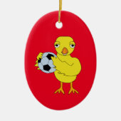 Soccer Chick Ceramic Ornament (Voorkant)