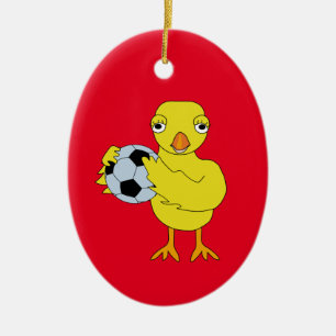 Soccer Chick Ceramic Ornament