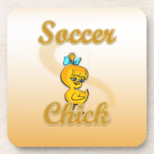 Soccer Chick Drankjes Onderzetter (Voorkant)