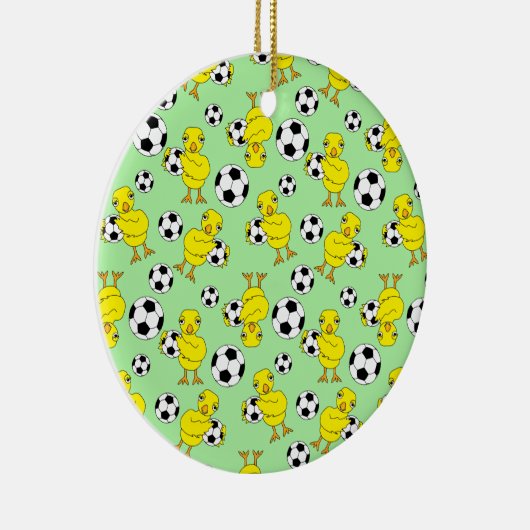 Soccer Chick Pattern Keramisch Ornament (Rechts)