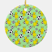 Soccer Chick Pattern Keramisch Ornament (Achterkant)