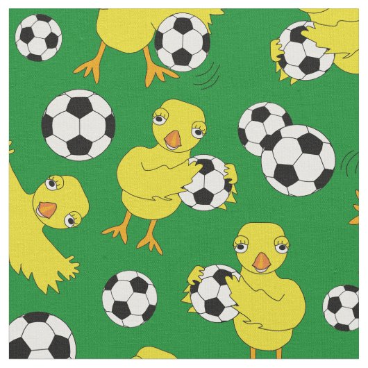 Soccer Chick Pattern Stof (Close Up)