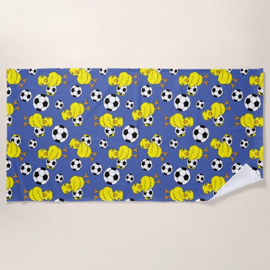 Soccer Chick Pattern Strandlaken (Voorkant)