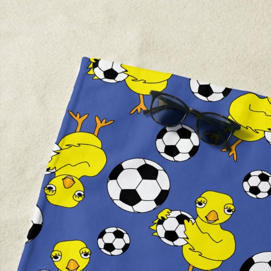 Soccer Chick Pattern Strandlaken (In situ)