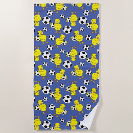 Soccer Chick Pattern Strandlaken (Voorkant)