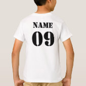Soccer Chick Player Name/Number Kinder T-Shirt (Achterkant)