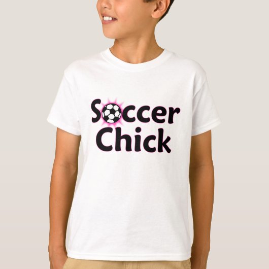 Soccer Chick Player Name/Number Kinder T-Shirt (Voorkant)
