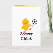 Soccer Chick Wenskaart Kaart (Achterkant)