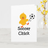 Soccer Chick Wenskaart Kaart (Gele Bloem)