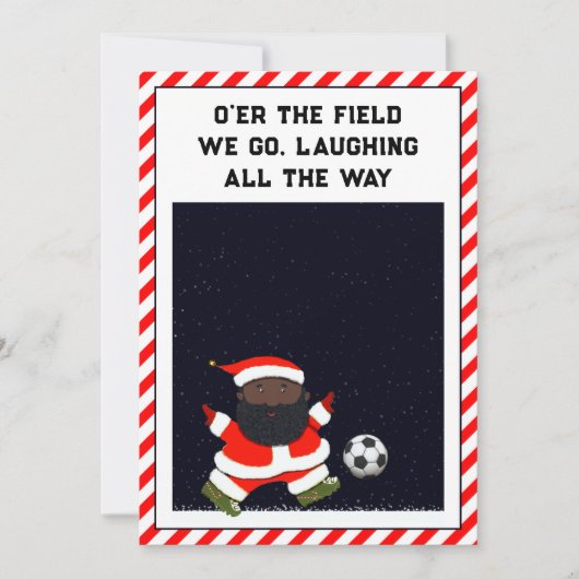 soccer Christmas foliday cards Feestdagenkaart (Voorkant)