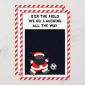 soccer Christmas foliday cards Feestdagenkaart (Voorkant / Achterkant)
