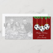 Soccer Christmas Photo Card Feestdagenkaart (Voorkant / Achterkant)
