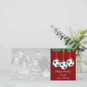 Soccer Christmas Photo Card Feestdagenkaart (Staand voorkant)