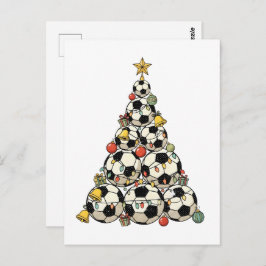 Soccer Christmas Tree Briefkaart