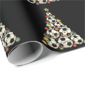 Soccer Christmas Tree Cadeaupapier (Rol Hoek)