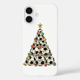 Soccer Christmas Tree iPhone 16 Hoesje