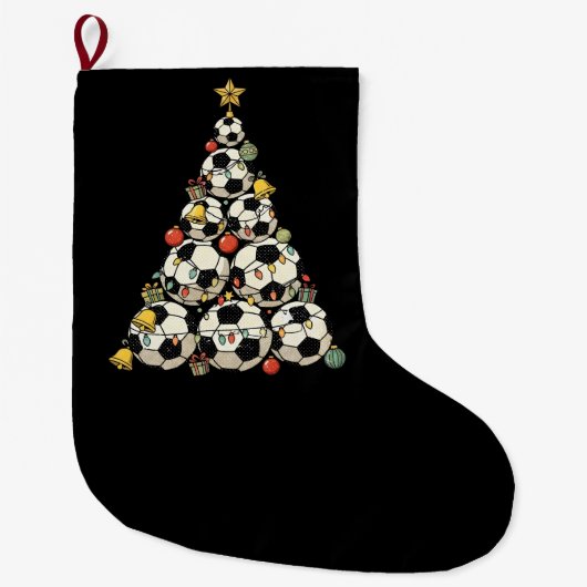 Soccer Christmas Tree Grote Kerstsok (Voorkant)