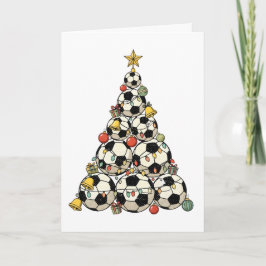 Soccer Christmas Tree Kaart