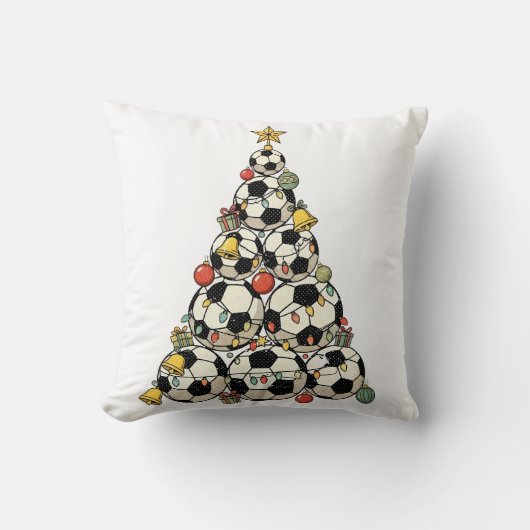 Soccer Christmas Tree Kussen (Voorkant)