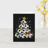 Soccer Christmas Tree Pet Santa Xmas Srt Mannen Jo Kaart (Gele Bloem)