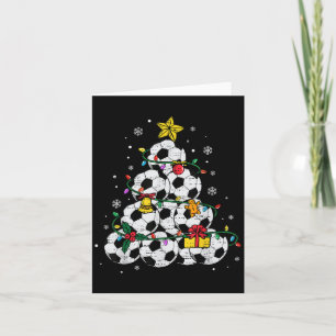 Soccer Christmas Tree Pet Santa Xmas Srt Mannen Jo Kaart