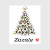Soccer Christmas Tree Sticker (Vel)