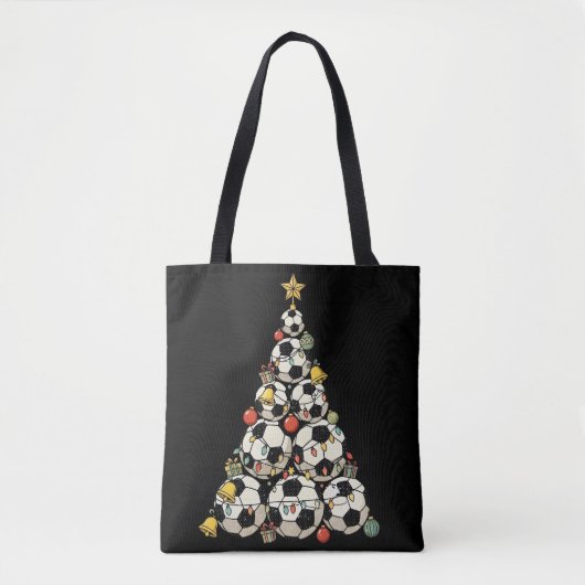 Soccer Christmas Tree Tote Bag (Voorkant)