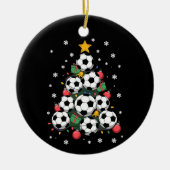 Soccer Christmas Tree Xmas Player Sports Lover Keramisch Ornament (Voorkant)
