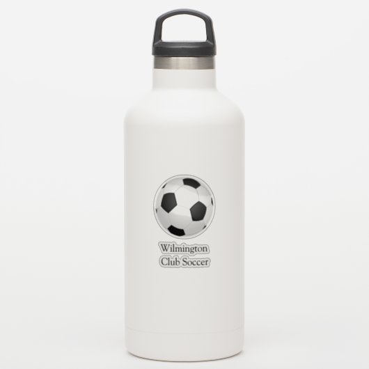 Soccer Club Team Naam Ball Vinyl Sticker (Waterfles)