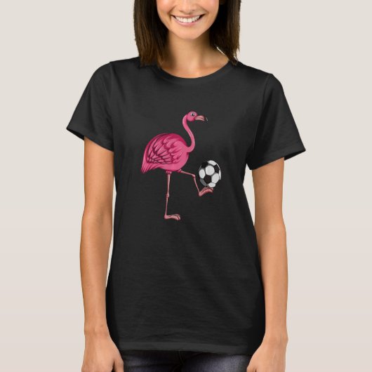 Soccer Coach Soccer Player Pink Flamingo Soccer T-shirt (Voorkant)
